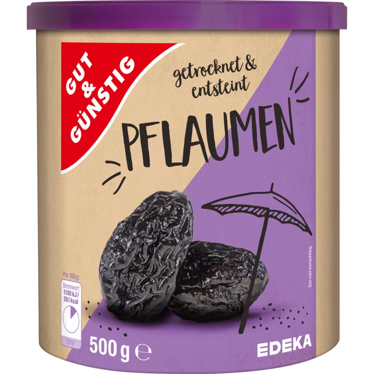 Bild 1 von Gut & Günstig Pflaumen getrocknet & entsteint 500G