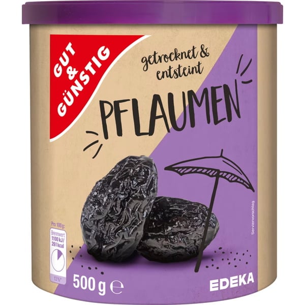 Bild 1 von Gut & Günstig Pflaumen getrocknet & entsteint 500G