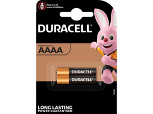 DURACELL Specialty AAAA Batterie, Alkaline, 1.5 Volt 2 Stück, Schwarz/Kupfer