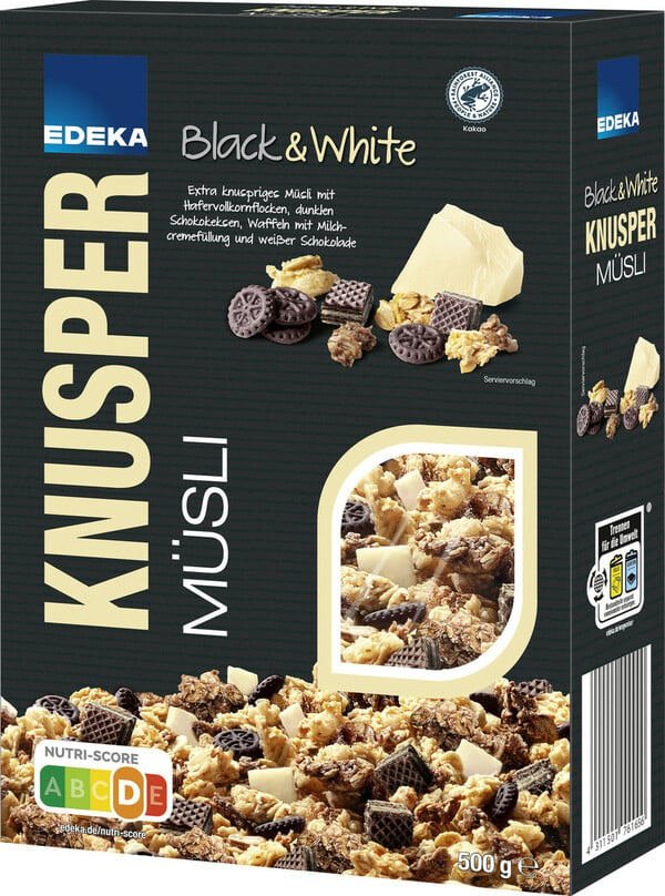 Bild 1 von EDEKA Knusper Müsli Black & White 500G