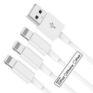 1M iPhone Ladekabel 3Pack,USB auf Lightning Kabel [Apple MFi-Zertifiziert],Original iPhone Schnellladekabel für Apple iPhone 13/12/11/X/8/7/6s/6/5S/mini/Pro Max/SE iPad