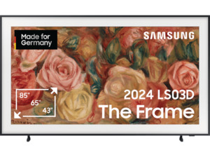 SAMSUNG GQ50LS03 The Frame Lifestyle QLED TV (Flat, 50 Zoll / 125 cm, UHD 4K, SMART TV, Tizen), Schwarz