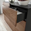 Bild 3 von KLACKENÄS Sideboard, schwarz/Eichenfurnier braun las.