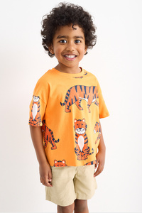 C&A Tiger-Kurzarmshirt, Orange, Größe: 104
