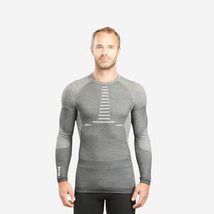 Skiunterwäsche Funktionsshirt Herren - BL 980 Seamless Wolle grau