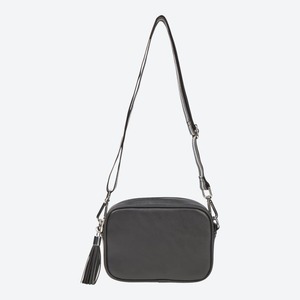 Damen-Handtasche mit farbigem Träger, ca. 18x13x5cm, Black