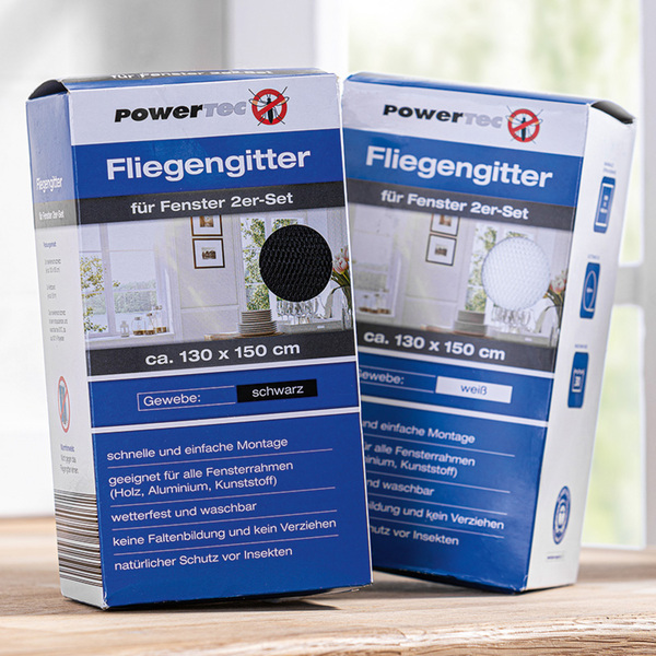 Bild 1 von Powertec Insect Fenster-Fliegengitter 2er-Set