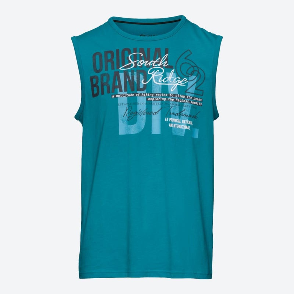 Bild 1 von Herren-Muskelshirt aus reiner Baumwolle, Turquoise