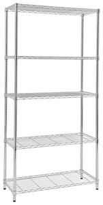 Regal m. 5 Einlegeböden Meran 2 B: 91 cm Chromfarben, Chromfarben
