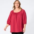 Bild 1 von Damen-Bluse mit Struktur-Muster, große Größen, Red