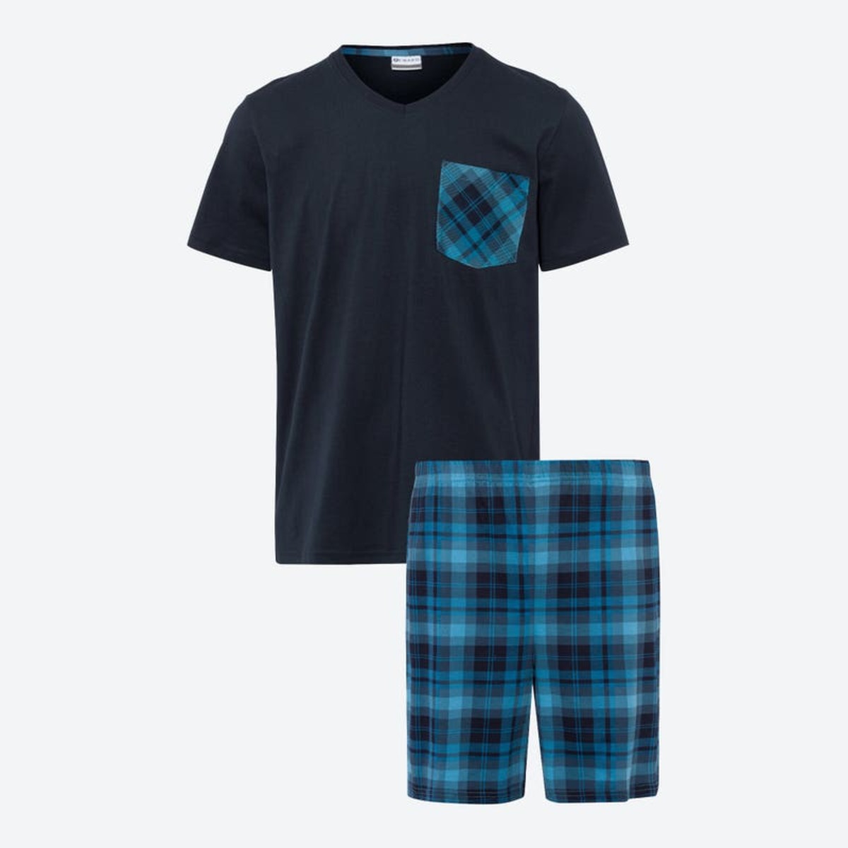 Bild 1 von Herren-Shorty aus reiner Baumwolle, 2-teilig, Blue