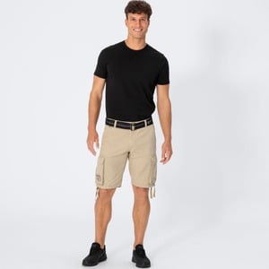 Herren-Bermudas mit aufgesetzten Taschen, Beige