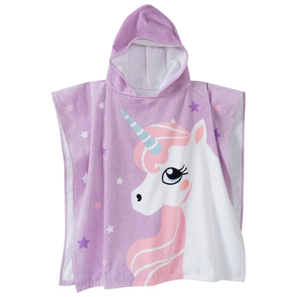 Bild 1 von Badeponcho mit Einhorn-Motiv LILA