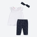 Bild 1 von Baby-Mädchen-Set mit Spitzensaum, 3-teilig, Dark-blue