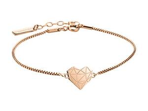 LIEBESKIND Berlin Damen Armband Herz Edelstahl Silber 20 cm (roségold)