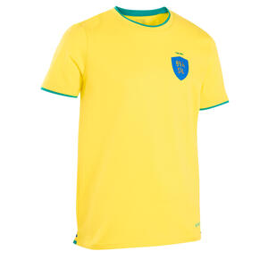 Fussballtrikot FF100 Brasilien 2024 Kinder Gelb|grün
