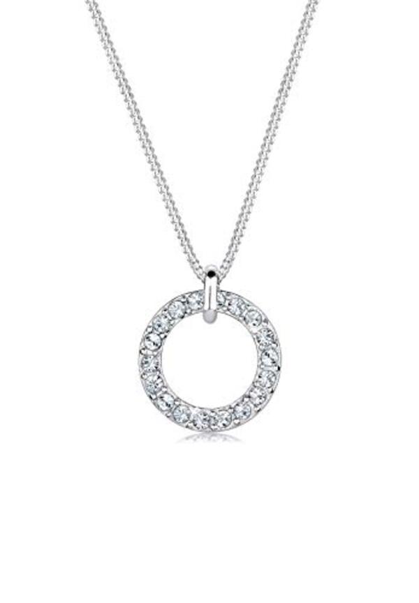 Bild 1 von Elli Halskette Damen Kreis mit Kristalle in 925 Sterling Silber