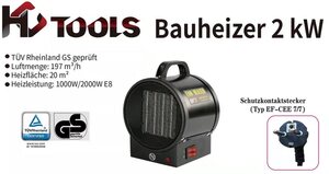 HC Tools Heizgerät Bauheizer 2 kW