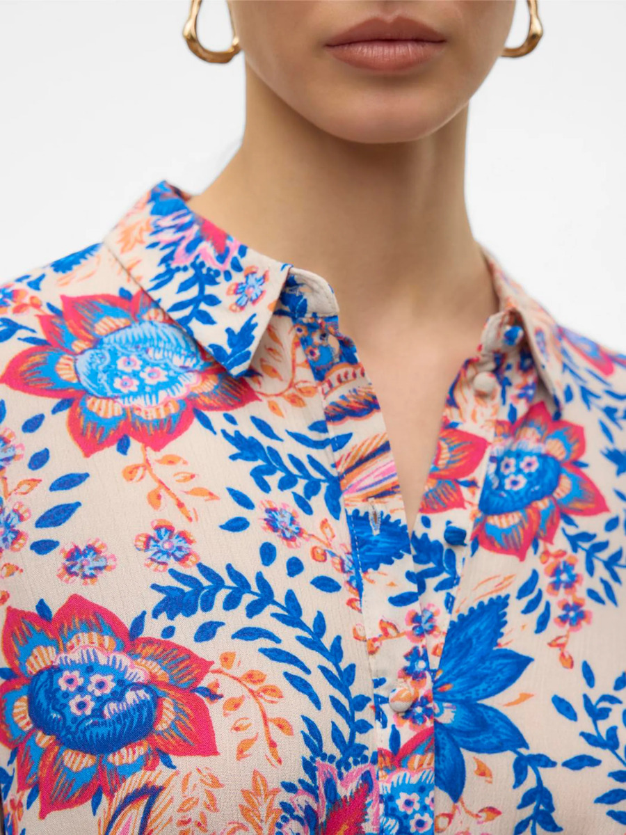 Bild 3 von Vero Moda VMMENNY TIE SS SHIRT Bluse
                 
                                                        Grau