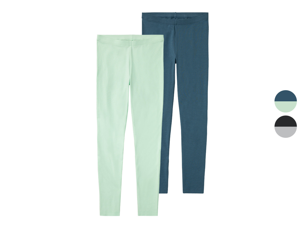 Bild 1 von pepperts!® Kinder Mädchen Leggings, 2 Stück, hoher Baumwollanteil