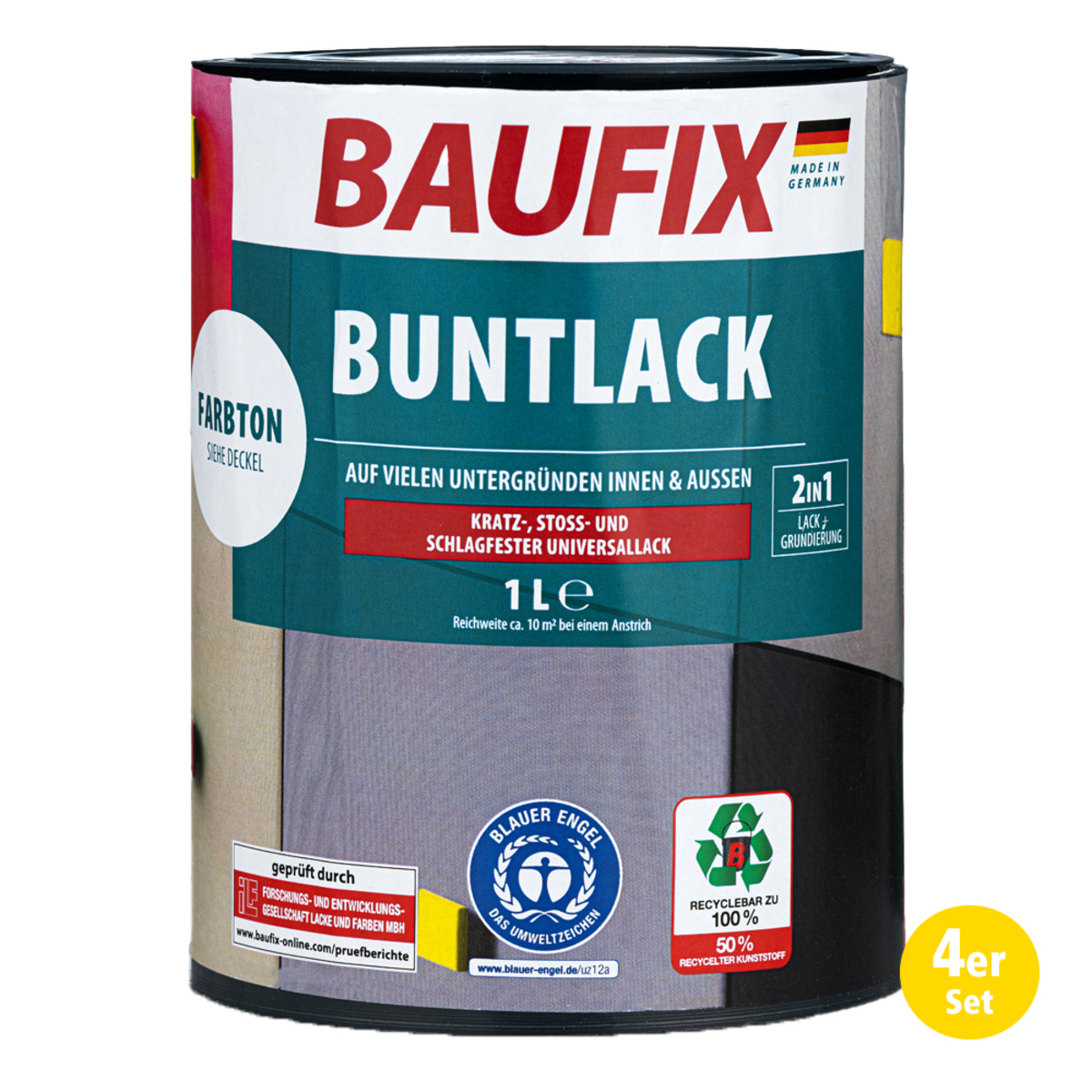 Bild 1 von BAUFIX Buntlack seidenmatt schwarz 4er Set