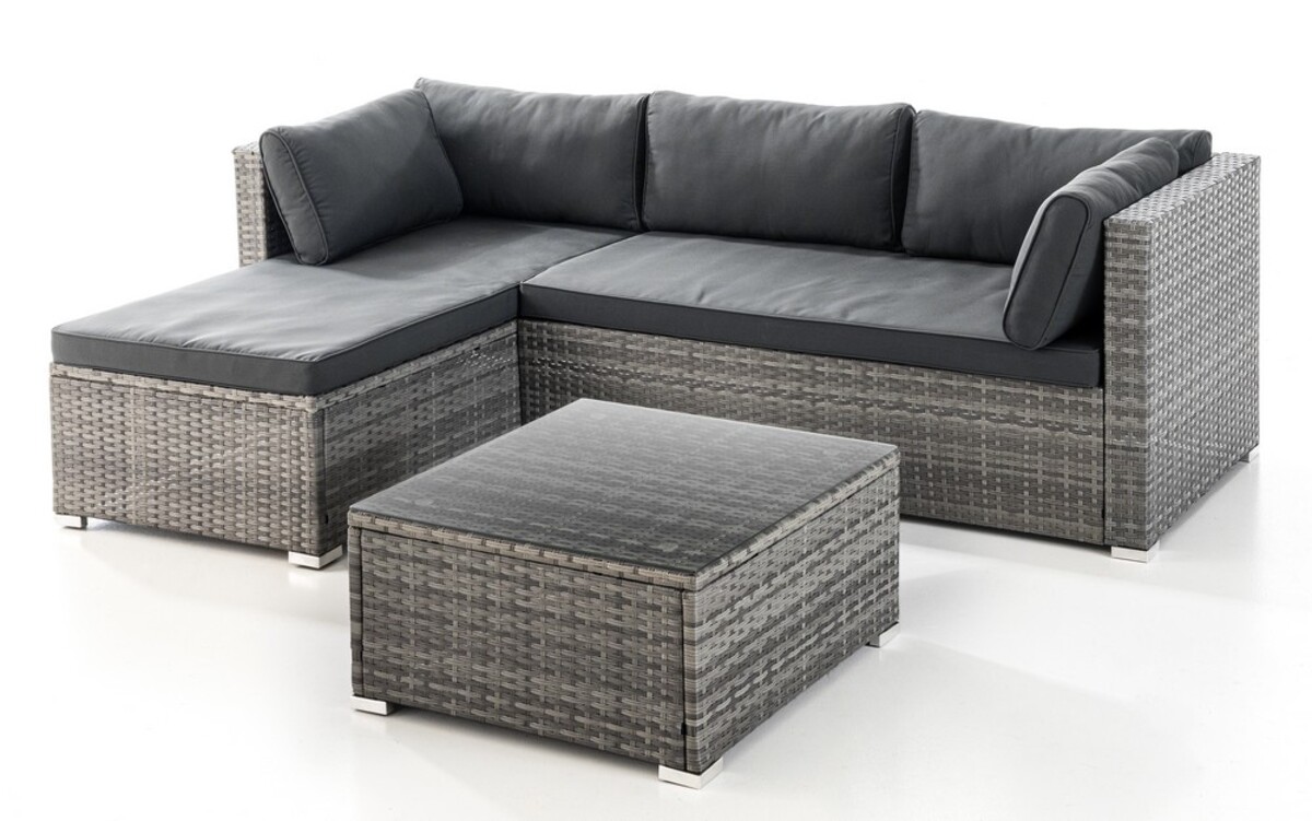 Bild 1 von HC Garten & Freizeit Lounge-Set 12 tlg. grau