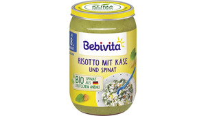 Bebivita Babygläschen Brei Risotto mit Käse und Spinat ab dem 8. Monat