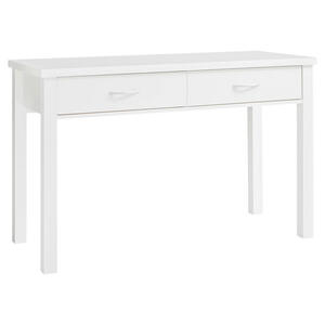 Schreibtisch weiß silber lackiert B/H/T: ca. 120x77x50 cm