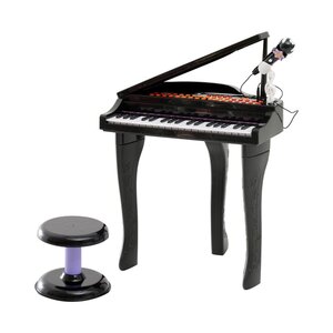 HOMCOM Kinder Klavier Mini-Klavier Piano Keyboard Musikinstrument MP3 mit Hocker