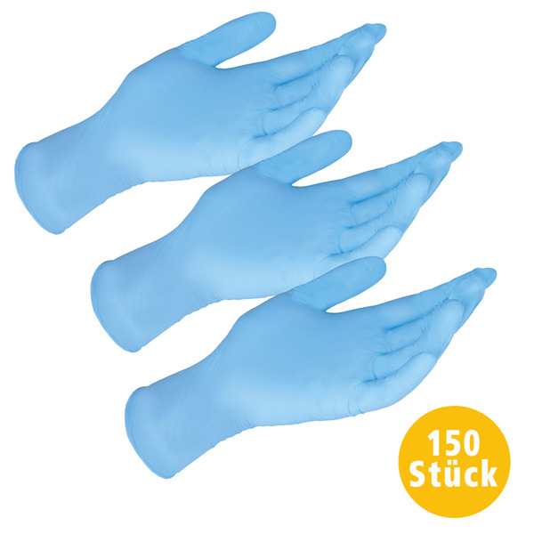 Bild 1 von Multitec Latex-Handschuhe, Größe M - Blau, 50er-Set, 3er-Set