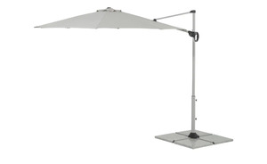 Pendelschirm  Ø 300 cm Derby Sun grau Maße (cm): H: 244  Ø: [300.0] Garten