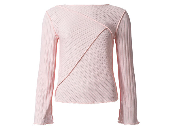 Bild 1 von esmara® Damen Langarmshirt, leicht transparent, pink