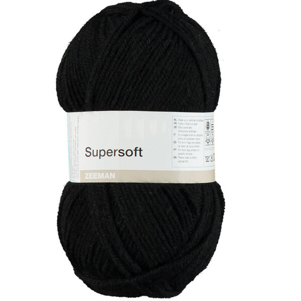 Bild 1 von Supersoft Strickgarn, Schwarz, 50 g