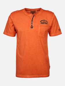 Herren Henley Shirt im Used Look
                 
                                                        Orange