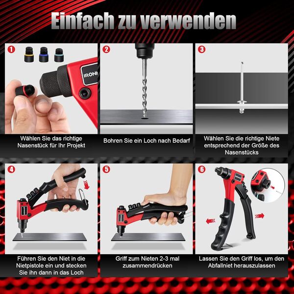 Bild 3 von COSTWAY Nietenzange, Nietzange Set
