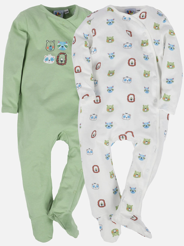 Bild 1 von Baby Jungen Pyjama im 2er Set mit Fuß
                 
                                                        Grün