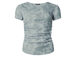 esmara® Damen Mesh-T-Shirt mit modischem Snake-Print, grün