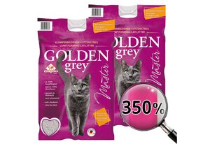 pet-earth Katzenstreu »2 x 14 kg Golden Grey Master Katzenstreu Klumpstreu Babypuderduft Streu Silikat«