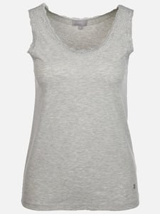 Damen Top mit Spitzenbesatz
                 
                                                        Grau