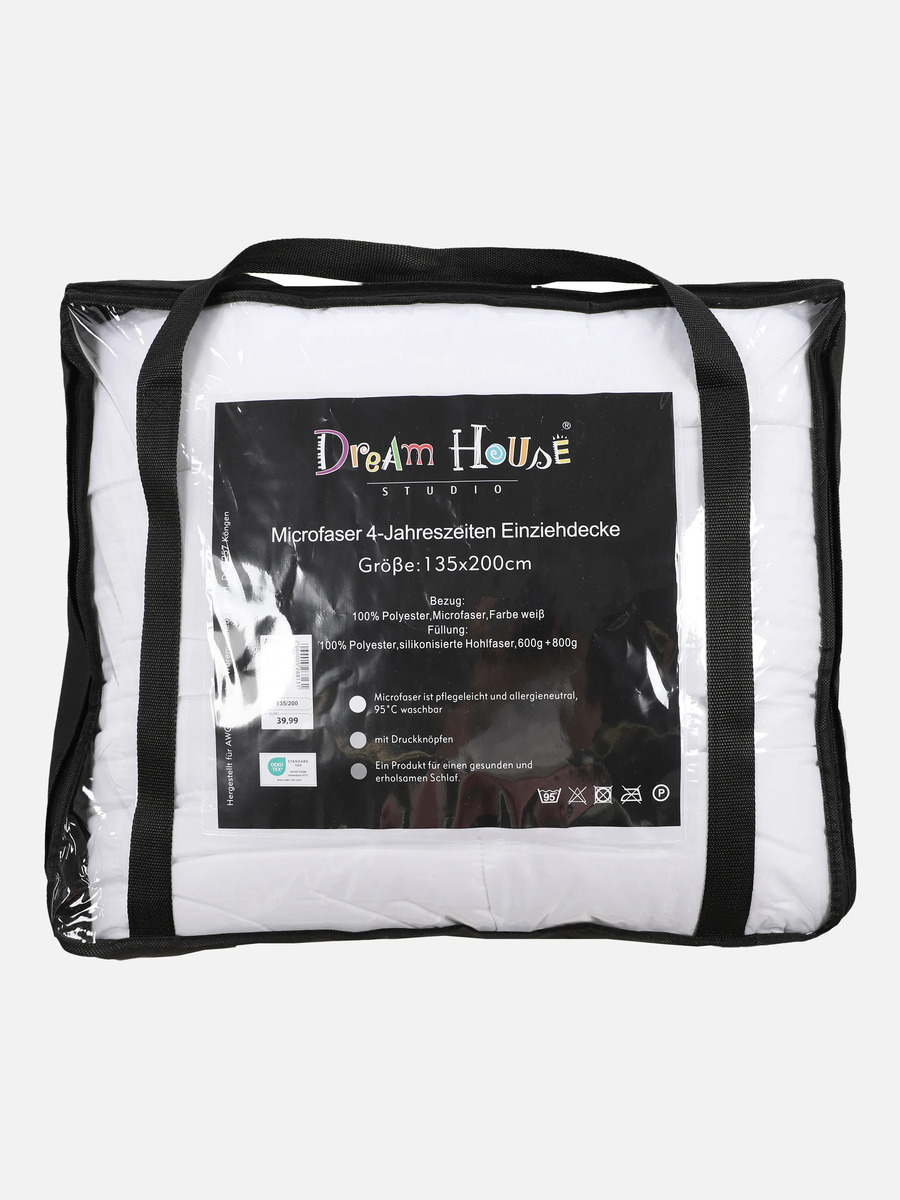 Bild 2 von 4-Jahreszeitendecke aus Microfaser 135x200cm
                 
                                                        Weiß