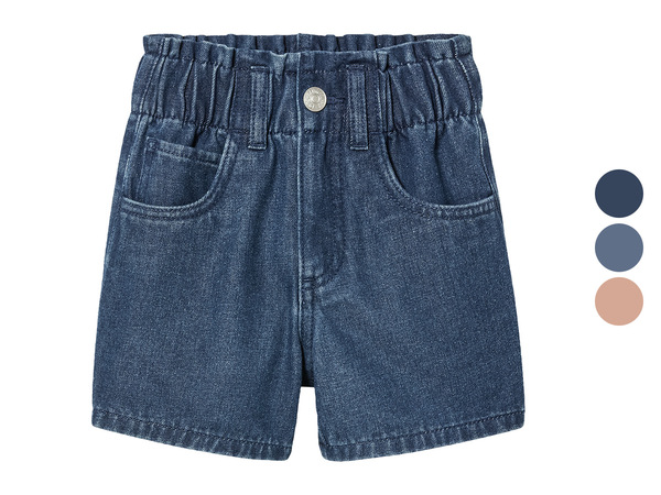 Bild 1 von lupilu® Kleinkinder Denim Paperbagshorts aus reiner Baumwolle