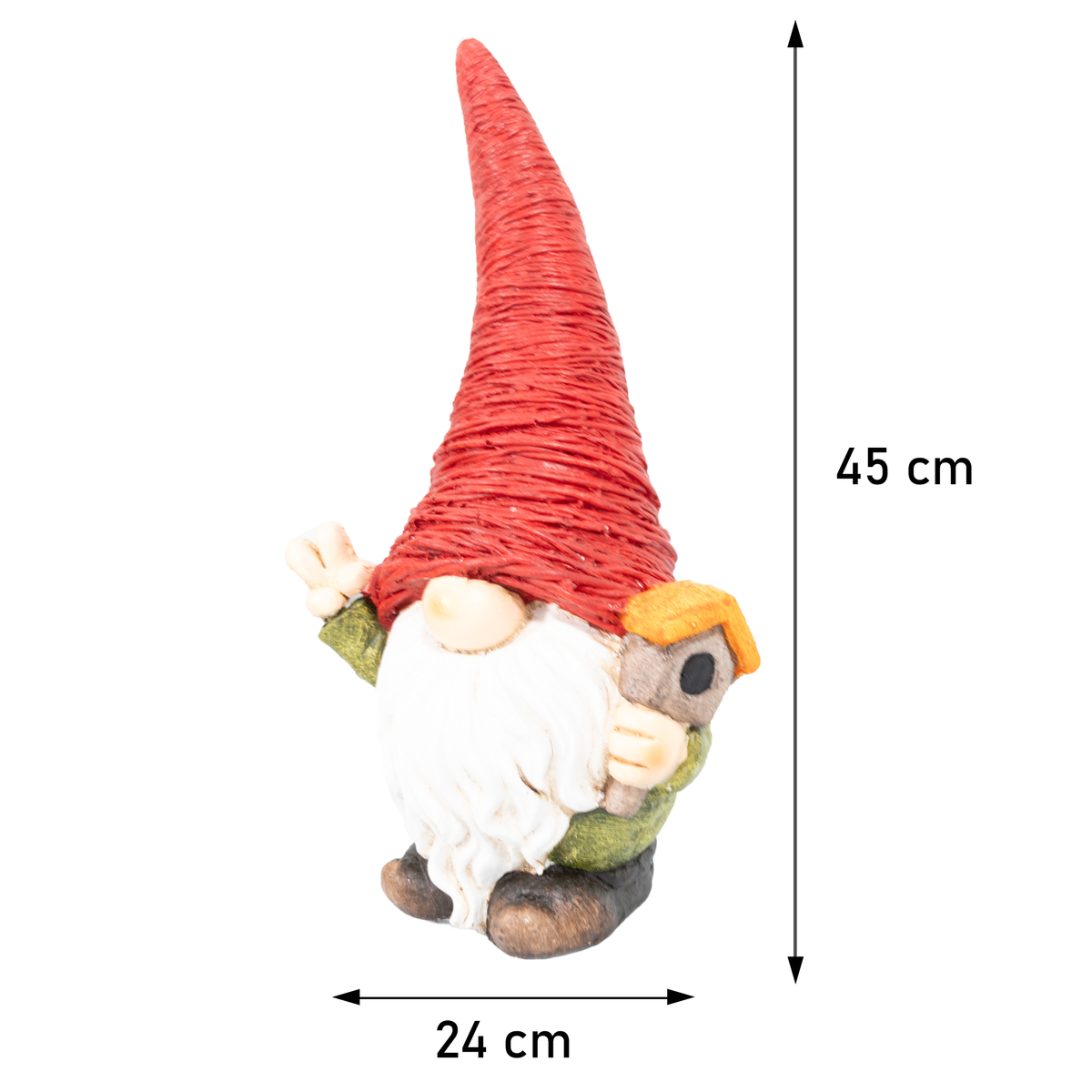 Bild 2 von Lemodo Wichtel mit Vogelhaus aus Magnesia 42,5 cm hoch