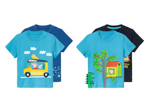 Kleinkinder / Kinder T-Shirts, 2 Stück, aus reiner Baumwolle