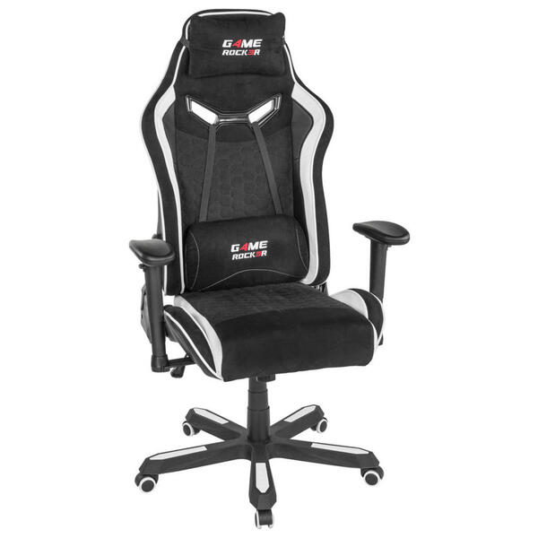 Bild 1 von Gaming-Stuhl Game Rocker XXL G-30,  Mikrofaser schwarz/Kunstleder weiß