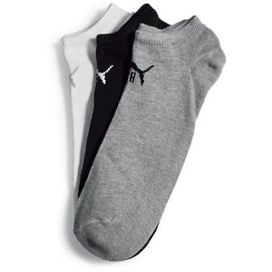 Puma Sneakersocken, 3er Pack - schwarz/weiß/grau - Gr. 43/46 (versch. Größen & Farben)