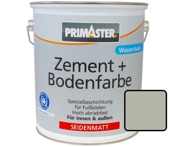 Bild 1 von Primaster Zementfarbe und Bodenfarbe 750 ml, kieselgrau, seidenmatt