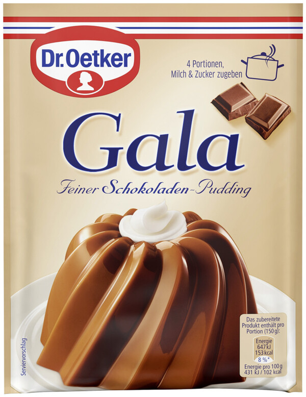 Bild 1 von Dr.Oetker Gala Puddingpulver Schokolade 3x 50 g