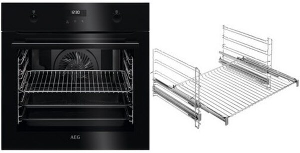 Bild 1 von AEG BPF535B2VA Einbaubackofen bestehend aus BPE535020B + TR2LFV schwarz / A+