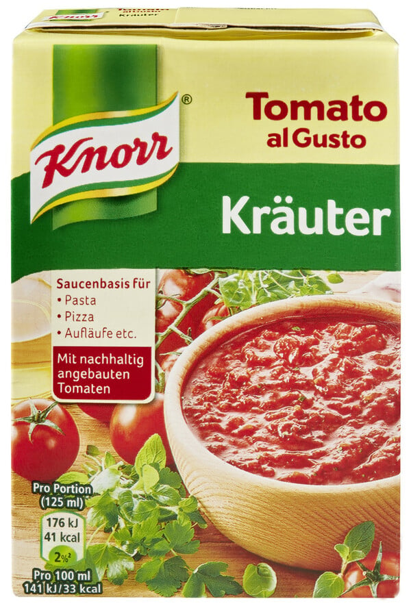 Bild 1 von Knorr Tomato al Gusto Kräuter Sauce 370 g