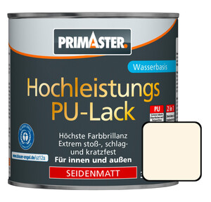 Primaster Hochleistungs PU-Lack RAL 9001 375 ml, 2 in 1, cremeweiß, seidenmatt